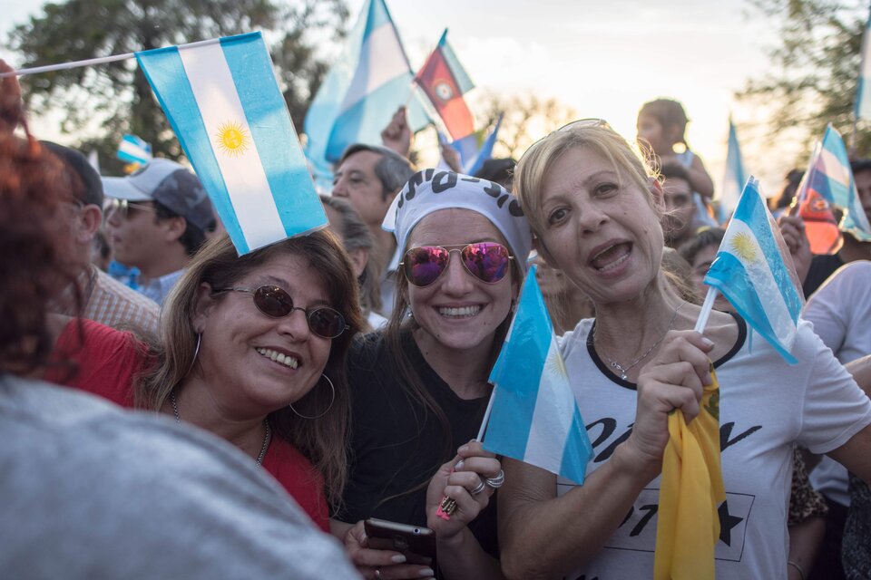 Militantes de Macri en el acto