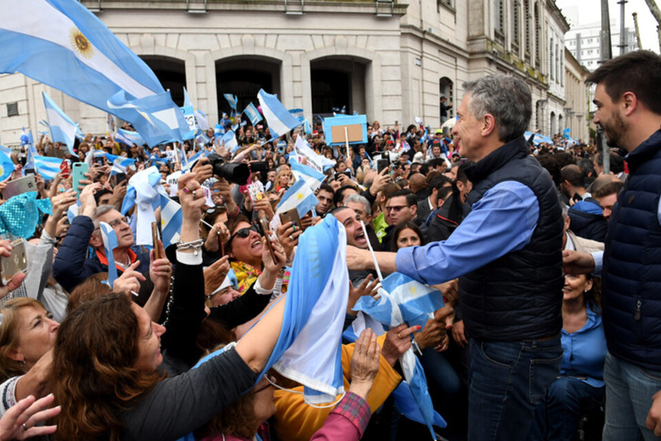 Macri en Olavarría, poco antes de los anuncios para el agro.  (Fuente: Noticias Argentinas)