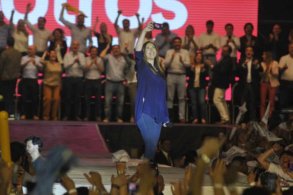 María Eugenia Vidal durante su cierre de campaña. (Fuente: Sandra Cartasso)