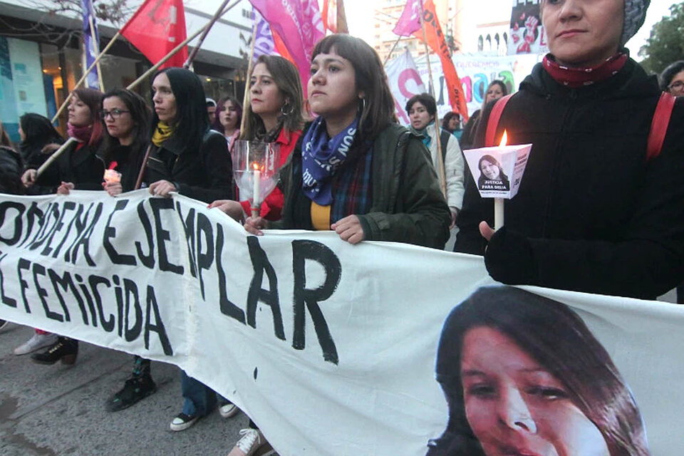 Una de las marchas en reclamo de justicia por Delia Aguado. (Fuente: diario de Río Negro)