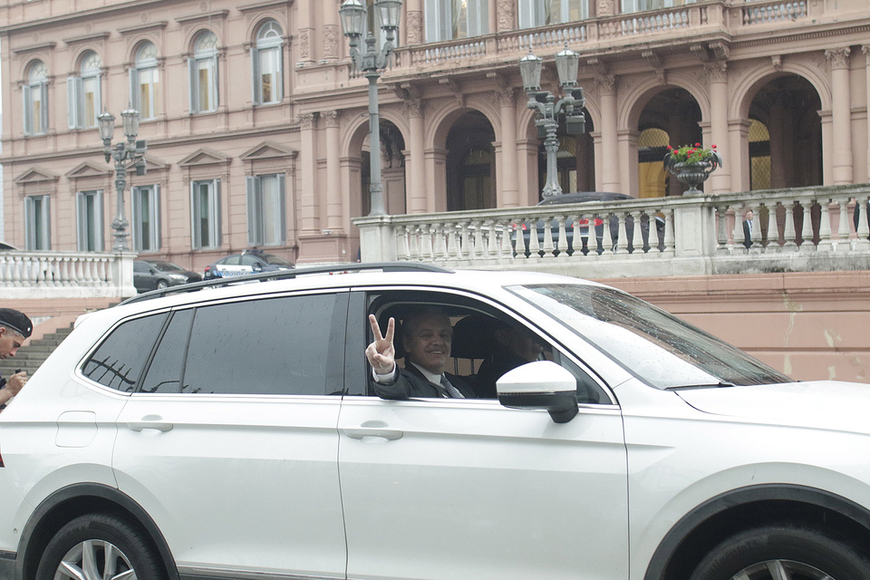 Alberto Fernández fue a la Casa Rosada a reunirse con Mauricio Macri.