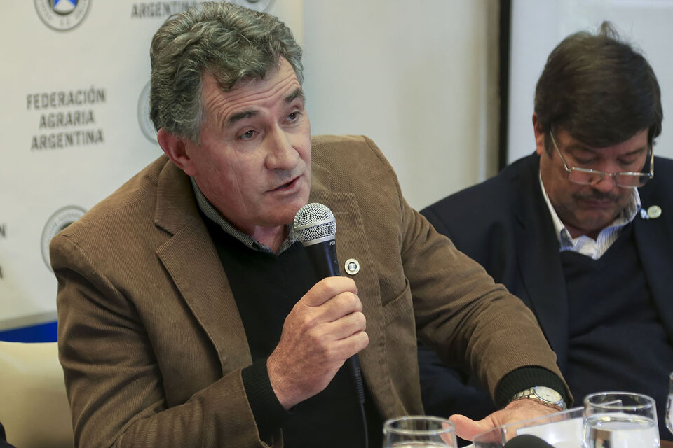 Carlos Achetoni, titular de Federación Agraria, felicitó a Alberto Fernández. (Fuente: NA)