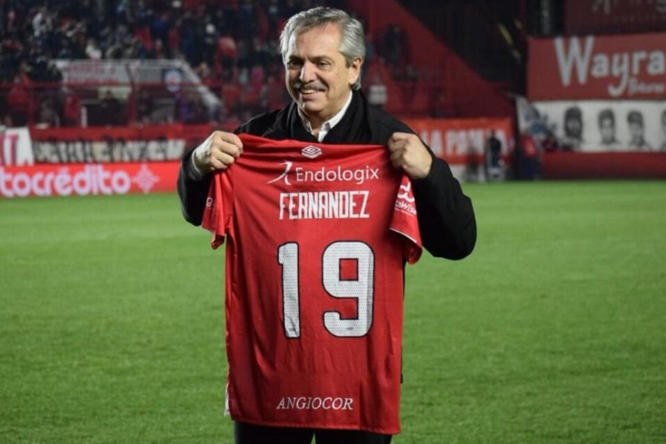 Alberto Fernández, reconocido hincha de Argentinos Juniors.