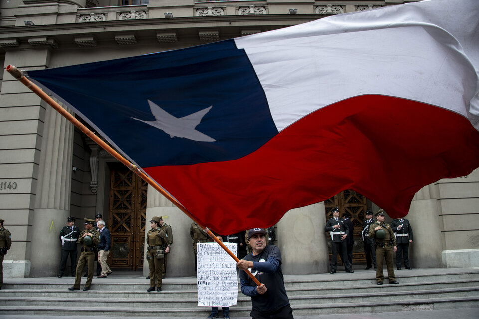 Súper Lunes de marchas en Chile. (Fuente: AFP)