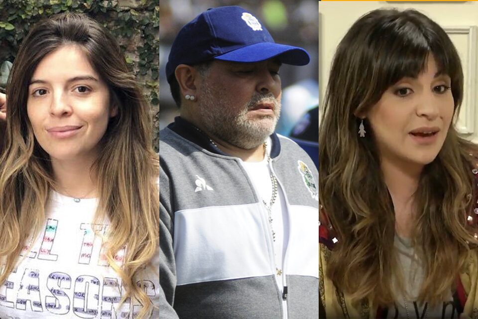 Dalma, Diego y Gianinna Maradona.