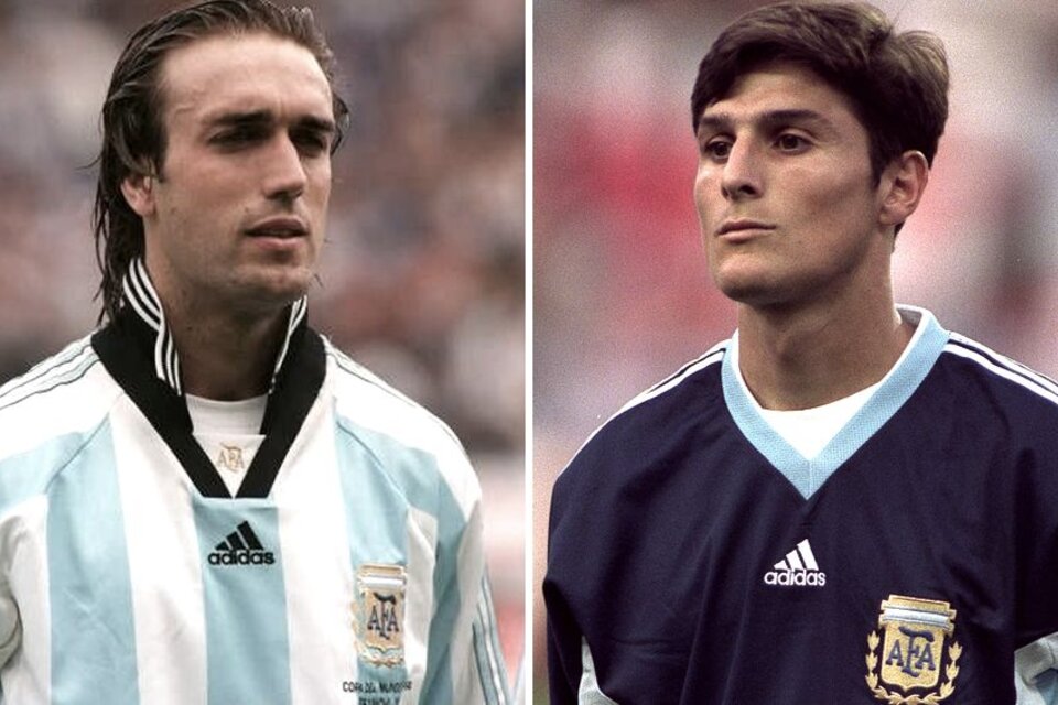 Batistuta y Zanetti, dos emblemas de la Selección Argentina (Fuente: Télam)