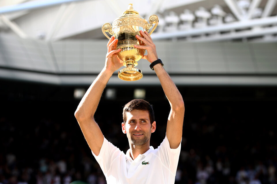 El serbio Novak Djokovic, Nº 1 del mundo y último campeón de Wimbledon.  (Fuente: DPA)