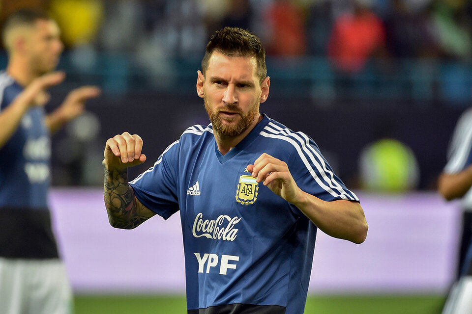 Lionel Messi, el mejorcito del equipo argentino. (Fuente: Prensa AFA)