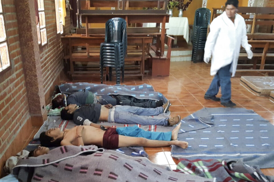 Los cuerpos de los muertos en la represión de Sacaba,  Cochabamba el 15 de noviembre. (Fuente: AFP)