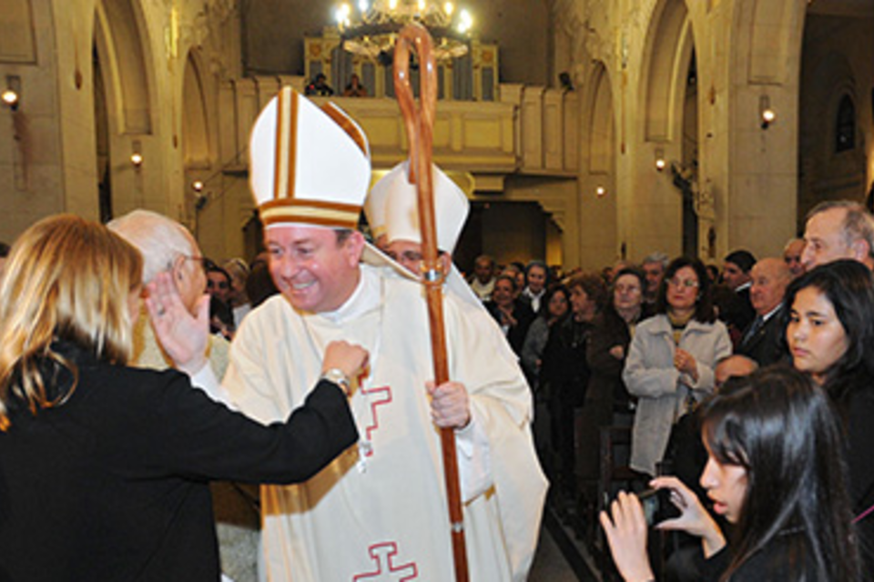 Zanchetta cuando era designado obispo de Orán, en 2013 (Fuente: Gobierno de Salta)