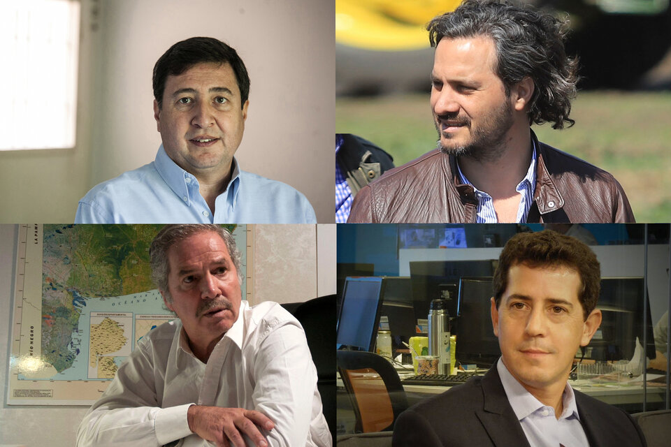 Daniel Arroyo, Santiago Cafiero, Felipe Solá y Eduardo "Wado" de Pedro, números puestos.