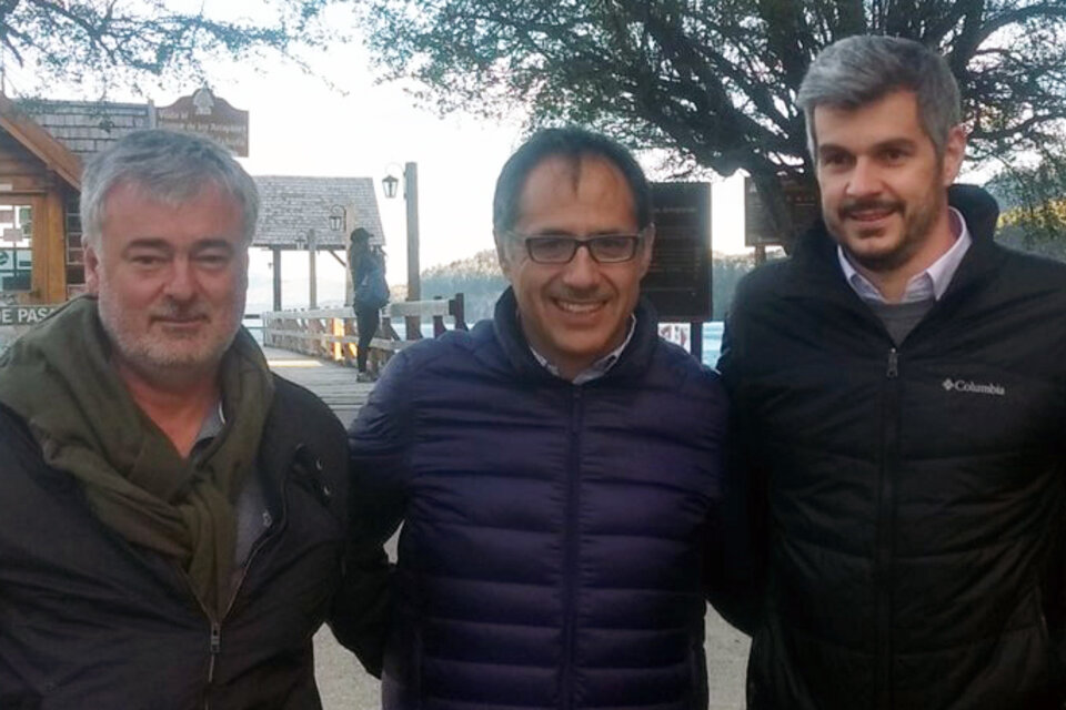 En 2017, el radical Darío Berardi, el macrista Sergio Whisky y el jefe de Gabinete, Marcos Peña.