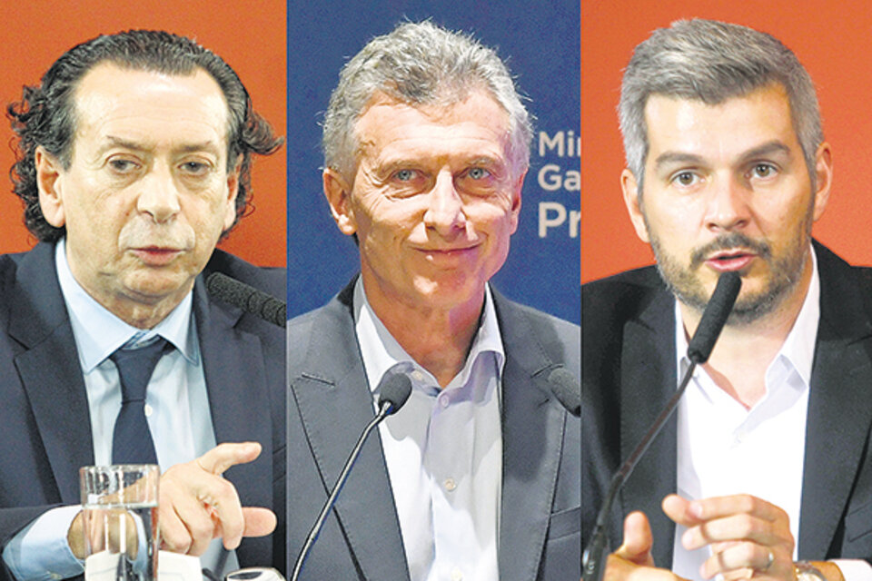 Dante Sica, Mauricio Macri y Marcos Peña firmaron el decreto.