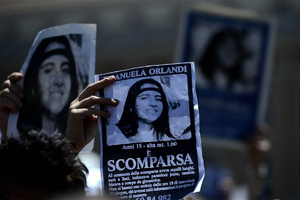 "Scomparsa", "desaparecida", Emanuela Orlandi. (Fuente: AFP)