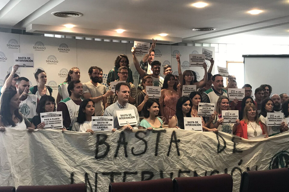 Trabajadores de Afsca repudiaron la intervención y la política comunicacional del gobierno.