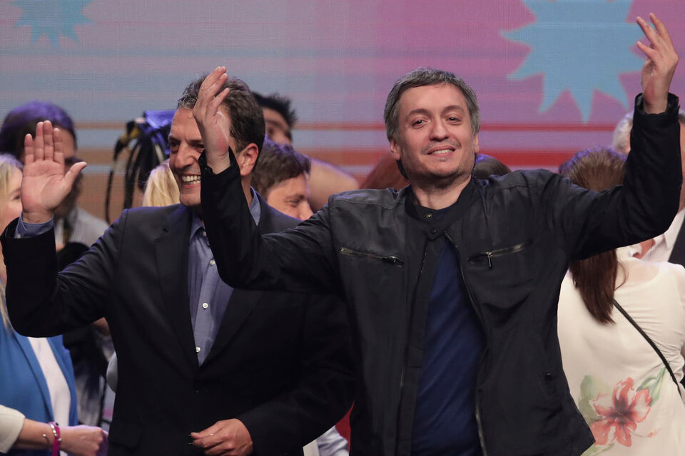 Sergio Massa y Máximo Kirchner se reunieron para trabajar en la agenda legislativa. (Fuente: AFP)