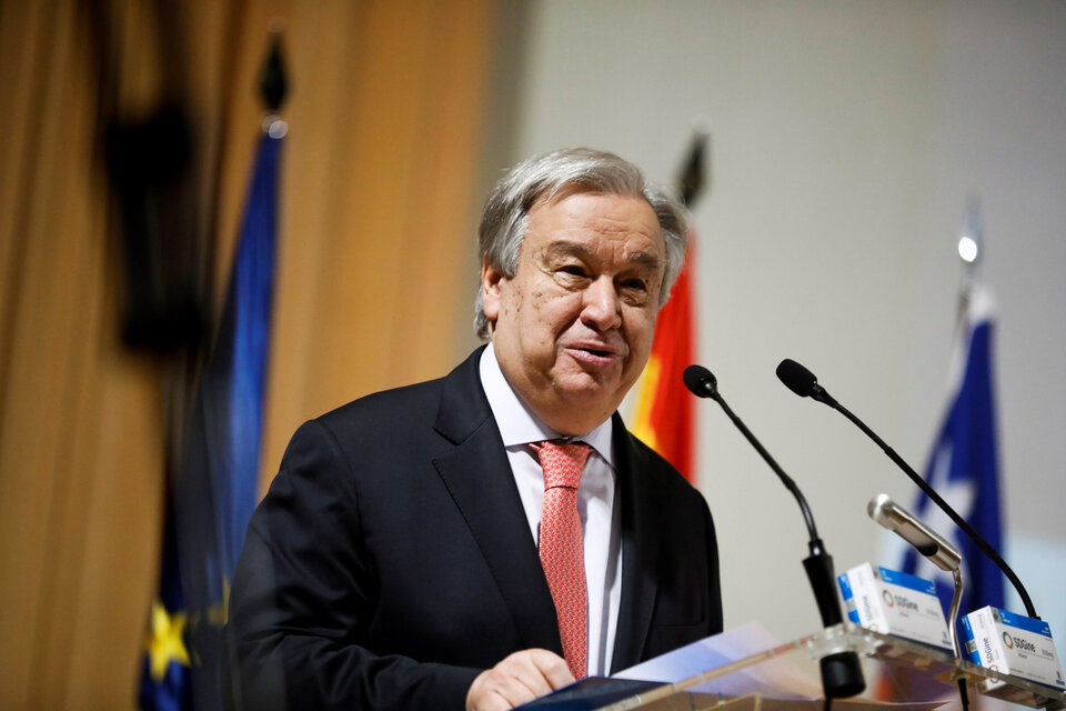 El Secretario General de Naciones Unidas, Antonio Guterres, participa de la Cumbre del Clima. 