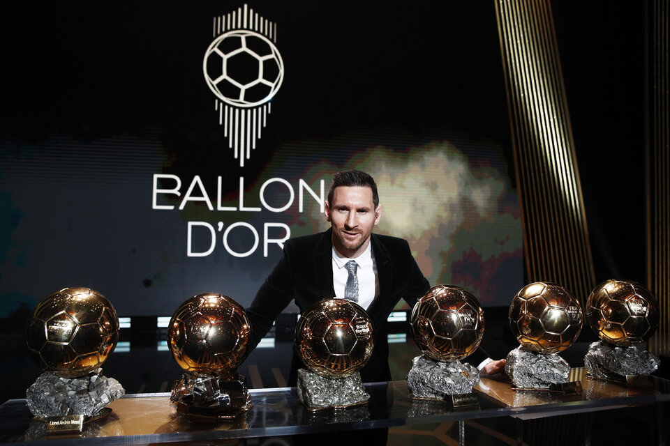Messi y sus seis balones de oro. (Fuente: EFE)