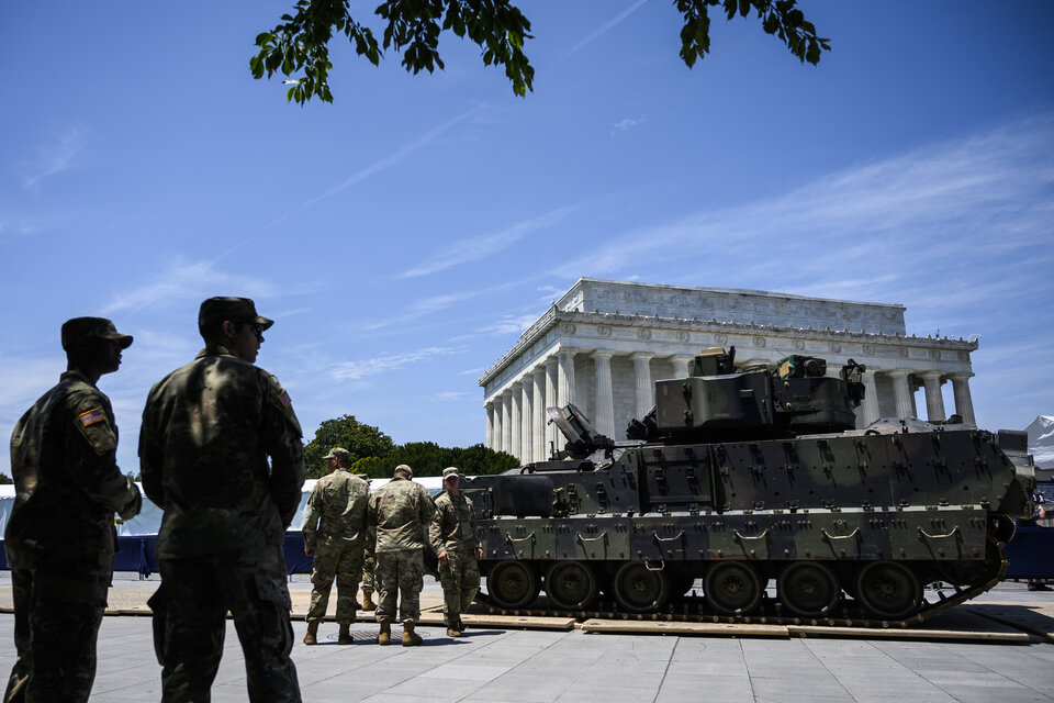 Los tanques serán parte de la celebración del 4 de julio por primera vez desde el gobierno de Nixon (Fuente: AFP)