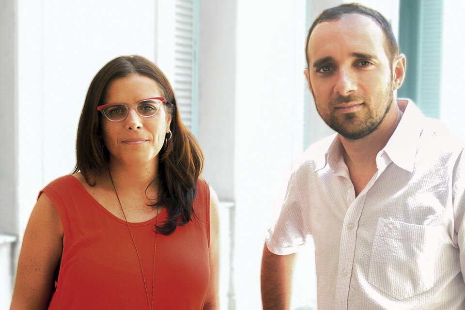 Paula Durán y Agustín Prospitti, referentes de la Usina de Datos UNR. (Fuente: Camila Casero)