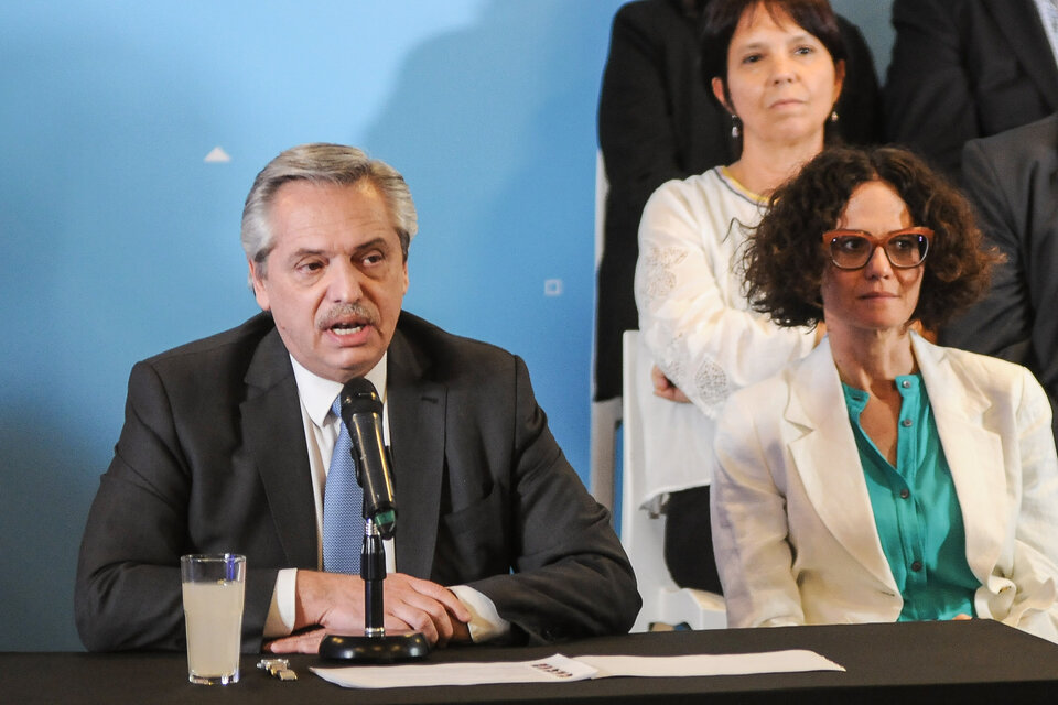 Alberto Fernández en la presentación de su gabinete. (Fuente: Guadalupe Lombardo)