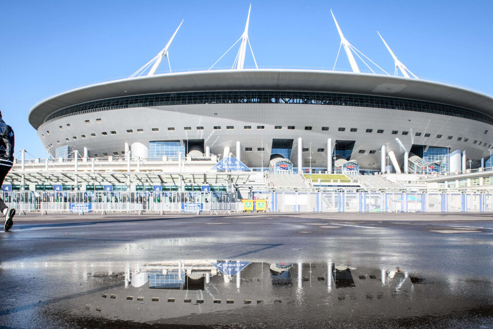 El estadio de San Petersburgo será sede de cuatro partidos de la Eurocopa 2020. (Fuente: AFP)