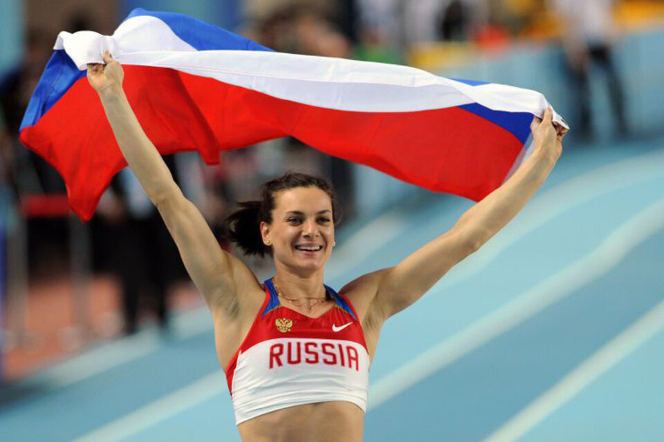 Yelena Isinbayeva, historia pura en el olimpismo ruso. (Fuente: AFP)