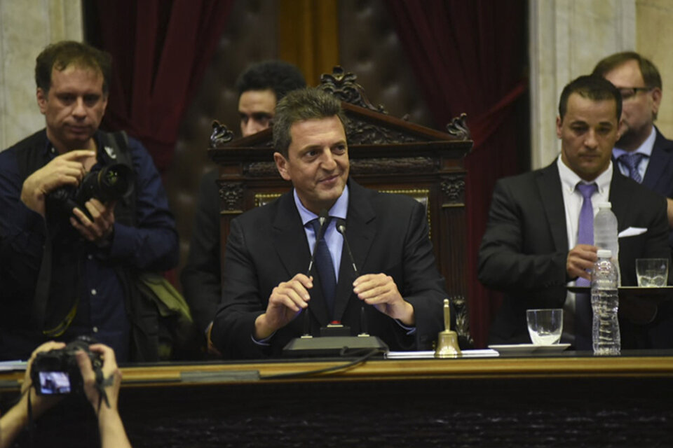El presidente de la Cámara de Diputados, Sergio Massa, confirmó el cronograma de las leyes de emergencia. (Fuente: NA)