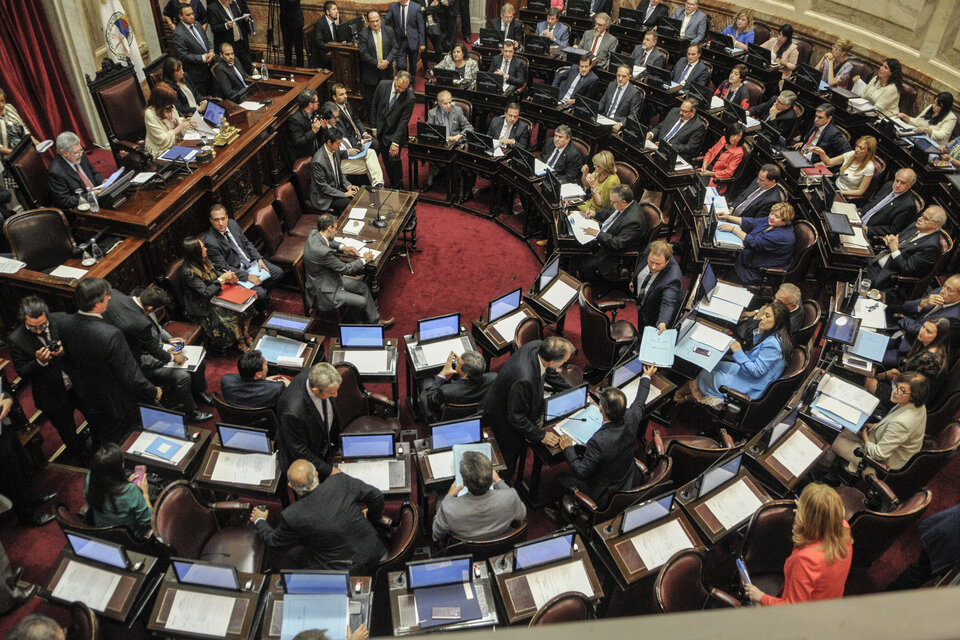 Más de 30 senadores se anotaron para hablar durante la sesión de la Cámara alta. (Fuente: Sandra Cartasso)