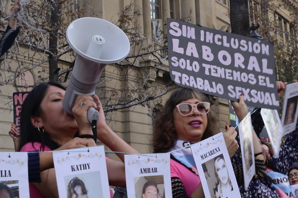 Reclamos de la comunidad trans en las calles de Chile (Fuente: Francisco Aguilar)