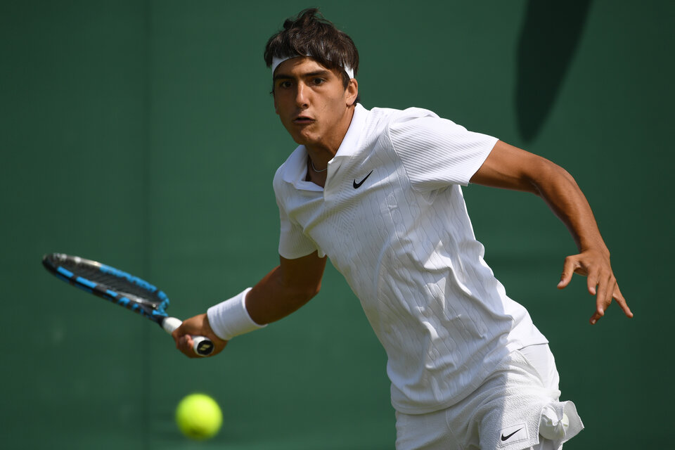 Debut exitoso en Wimbledon de Román Burruchaga. (Fuente: AFP)