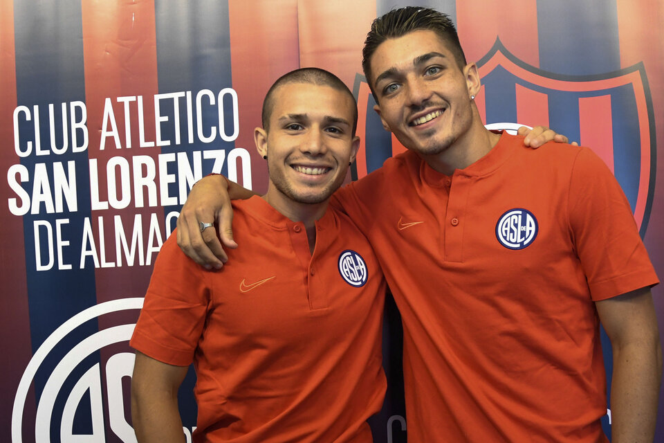 Julián y Matías Palacios, los hermanos que juegan en San Lorenzo. (Fuente: Télam)