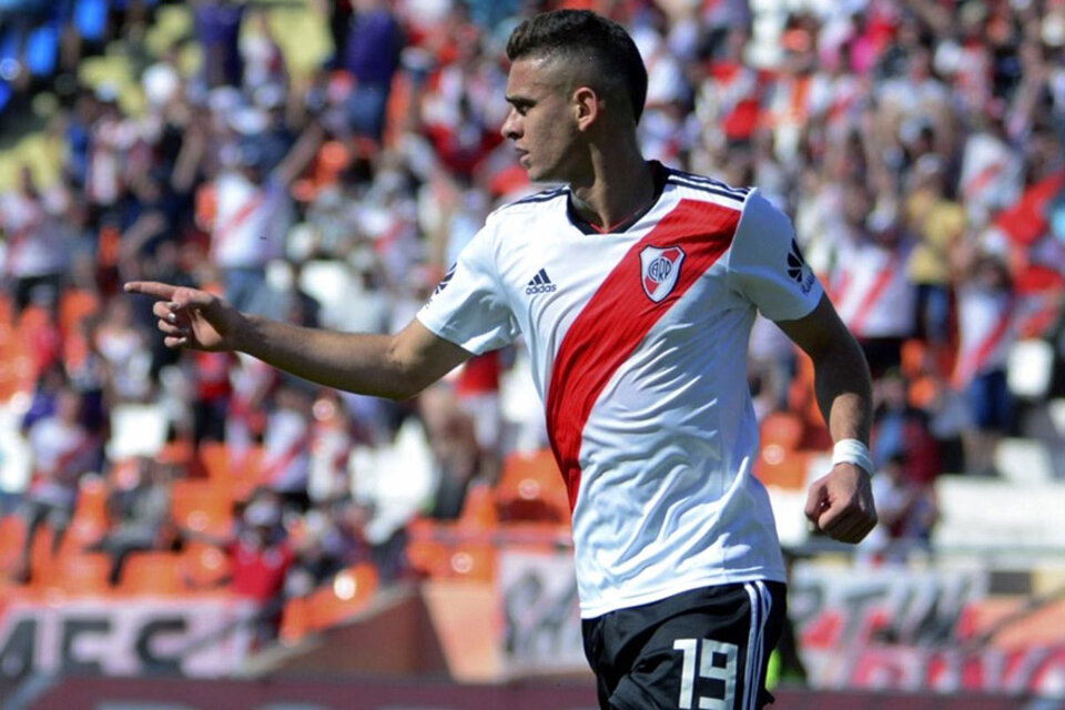 Santos Borré, delantero de River. (Fuente: Télam)