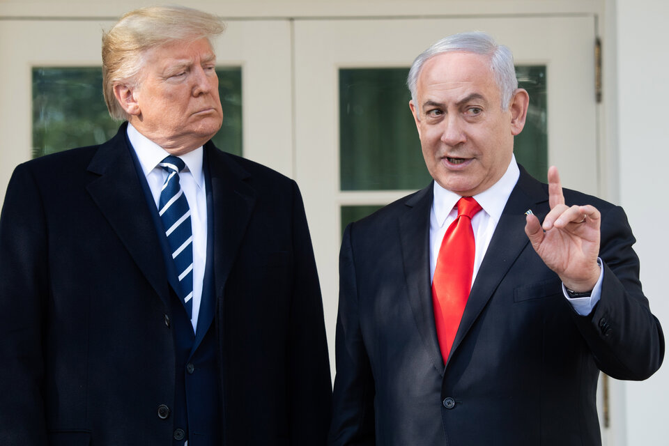 Trump recibió a Netanyahu y después también a su rival electoral Gantz.  (Fuente: AFP)