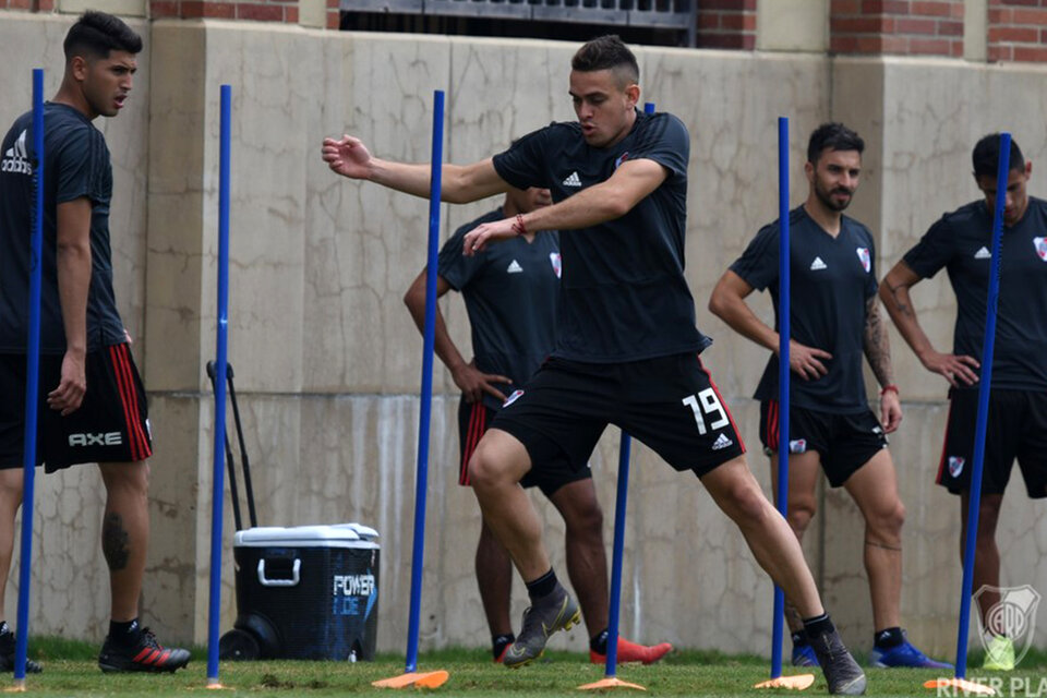 En River Camp el plantel desarrolló tareas físicas. (Fuente: Prensa River)