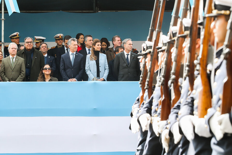 Mauricio Macri en el desfile  del 9 de  Julio.