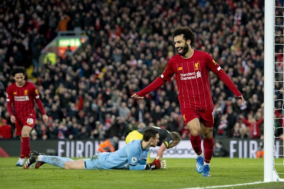 Salah grita el cuarto de un Liverpool al que no hay con qué darle (Fuente: EFE)