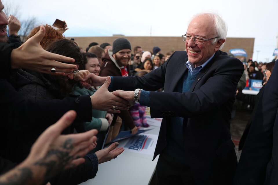 Bernie Sanders encabezó actos masivos en Iowa.  (Fuente: AFP)