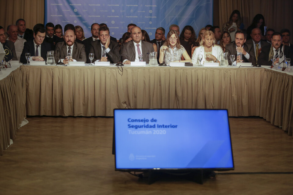 La apertura del Consejo de Seguridad Interior realizado en Tucumán. (Fuente: Télam)