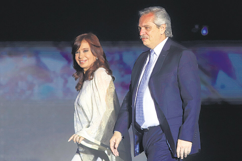 Cristina Krichner y Alberto Fernández. (Fuente: NA)
