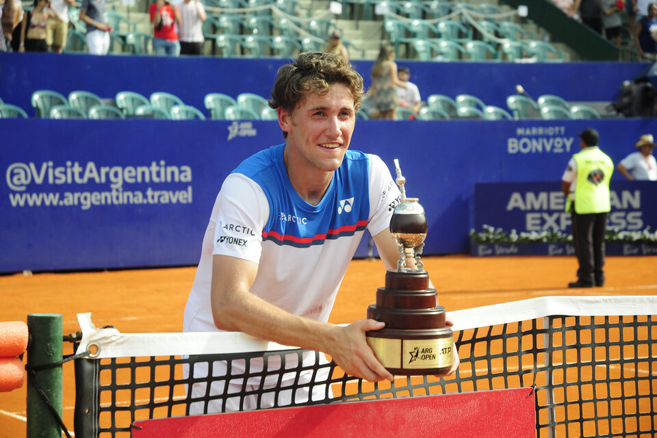 Casper Ruud celebró su primer título y su mejor ránking histórico en Buenos Aires. (Fuente: Alejandro Leiva)