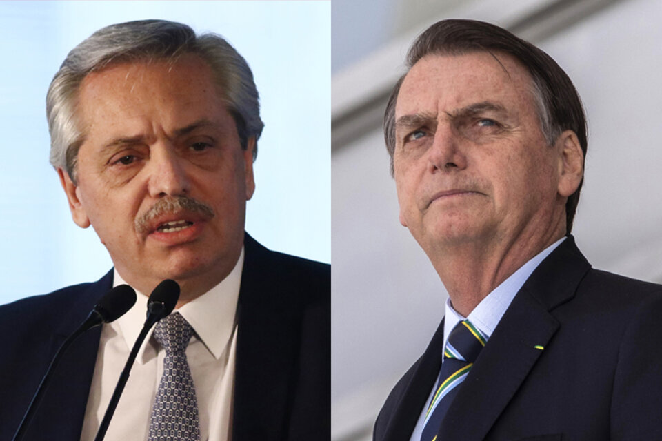 Alberto Fernández y Jair Bolsonaro.