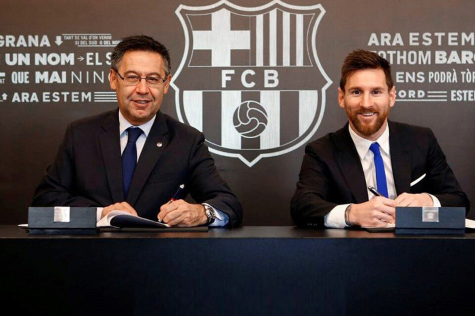 Bartomeu y Messi, en tiempos de calma. (Fuente: EFE)