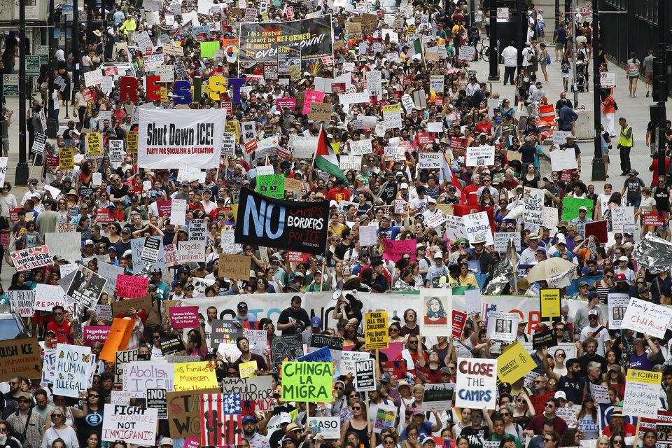 Una de las protestas más numerosas tuvo lugar en la ciudad de Chicago, en el centro del país. (Fuente: AFP)