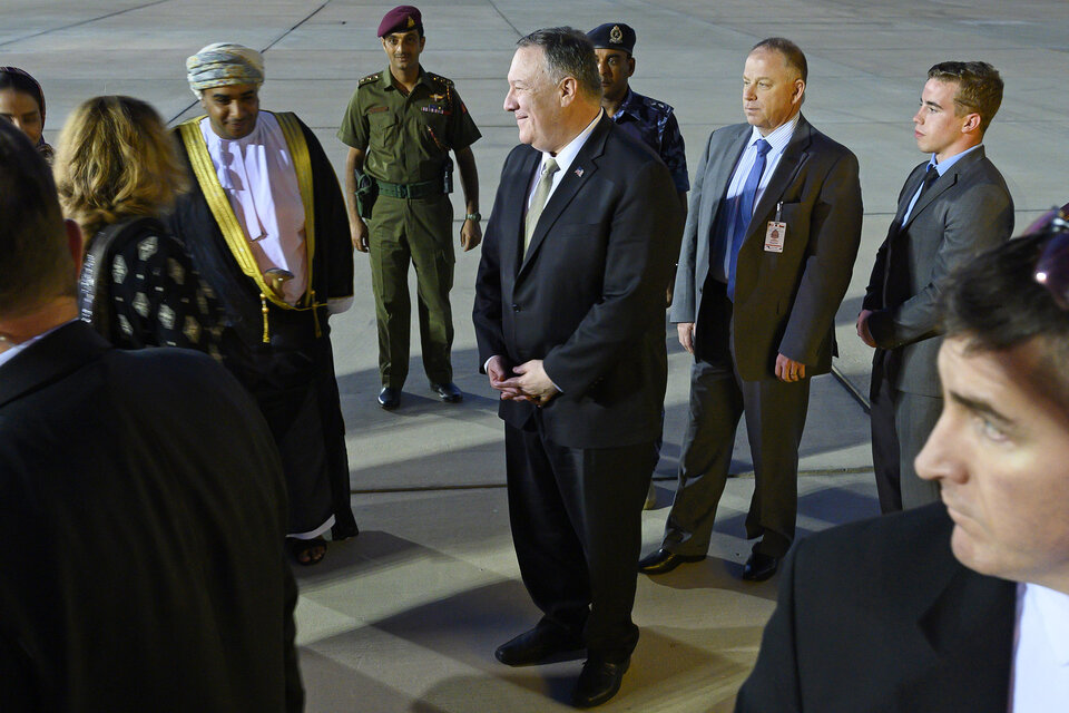 Pomeo llega el viernes a Omán, primera escala de su gira por Africa y Oriente Medio. (Fuente: AFP)
