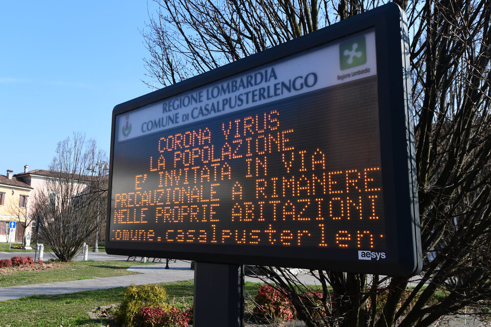 Italia en alerta por el coronavirus. (Fuente: AFP)