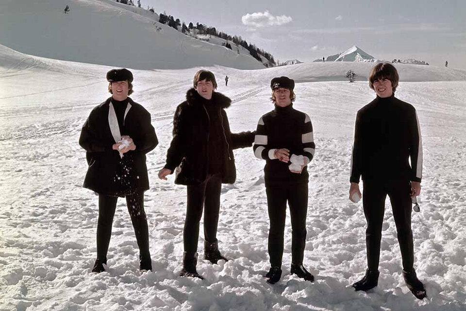 Lennon, McCartney, Starr y Harrison en Obertauern, Austria.