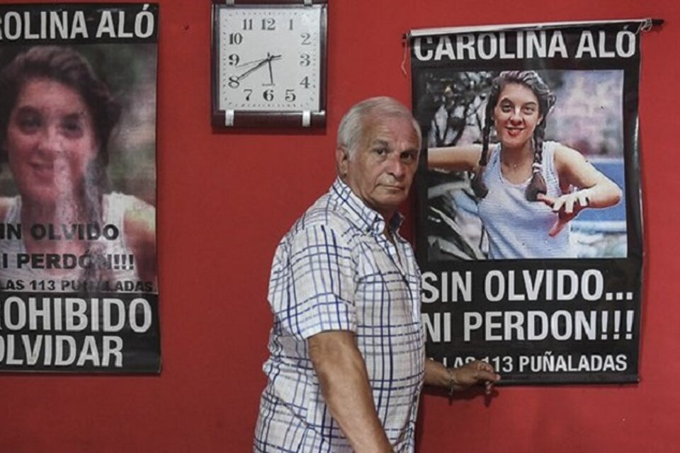 Edgardo Aló, padre de Carolina, asesinada de 113 puñaladas en 1996.  (Fuente: Télam)