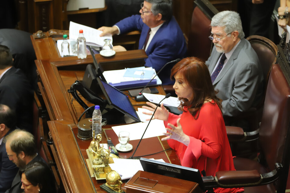 Cristina Kirchner protagonizó un picante cruce con Silvia Elías de Pérez en la Cámara de Senadores.