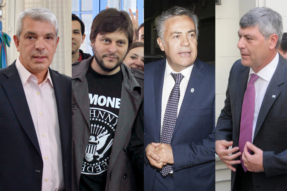 Julián Domínguez, Leandro Santoro, Alfredo Cornejo y Ricardo Buryaile 